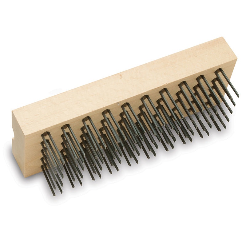Flat Wire Steel Bristle Replacement Head for Grill Brush, No Handle