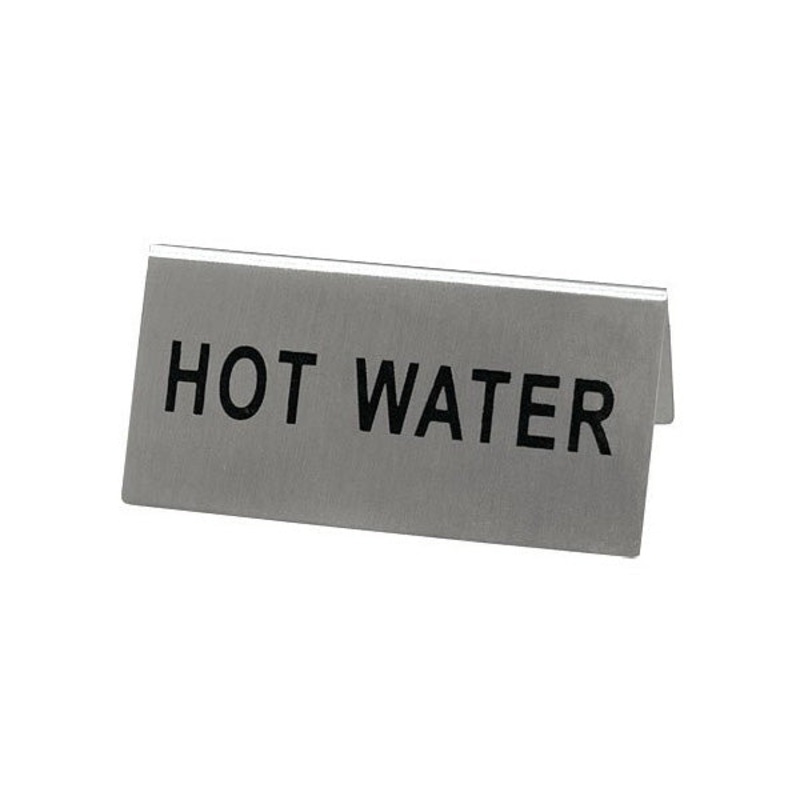 Tent Sign, "HOT WATER"