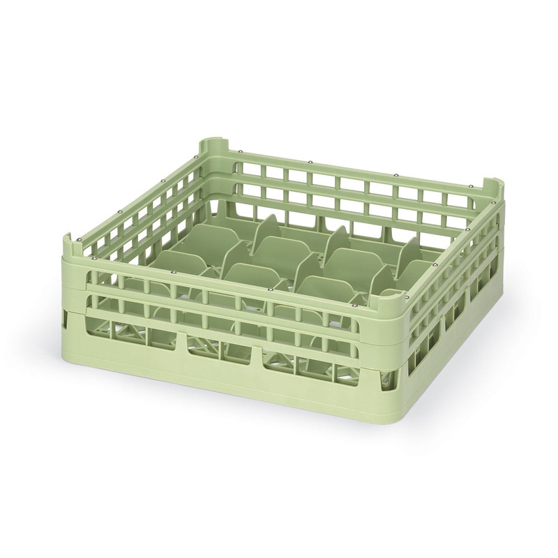 Vollrath 52676 Full Size 16 Compartment Cup Rack, Green