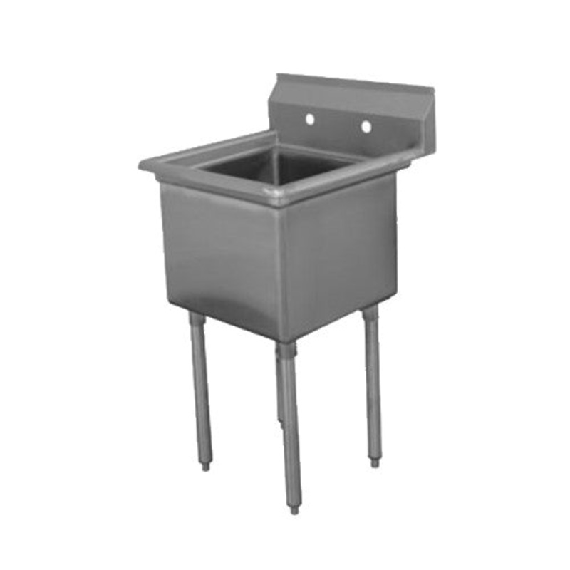 Advance Tabco FE-1-1812 1-Compartment Sink, 18" x 18" x 12" Deep Bowl, S/S