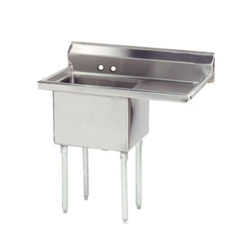 Advance Tabco FE-1-1812-18R-X 1-Compartment Sink, 18" x 18" x 12" Deep Bowl, 18" Right Drainboard, S/S
