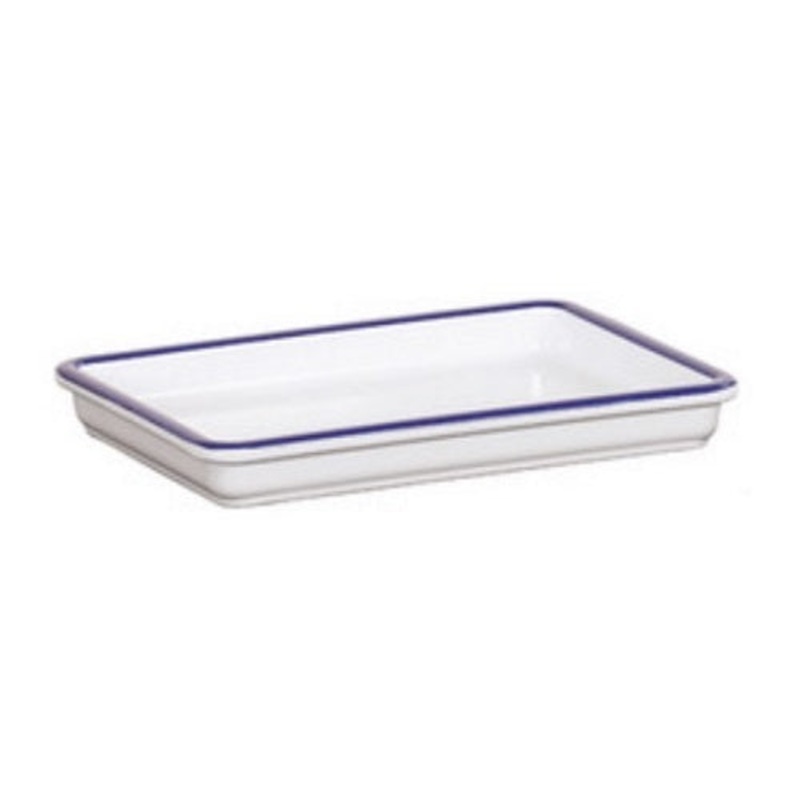 Cal-Mil 3463-15 Melamine Enamelware Serving Tray, 13" x 9" x 1"