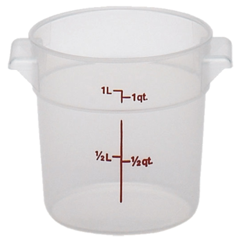 Cambro RFS1PP190 Round Storage Container, Translucent, 1 qt.