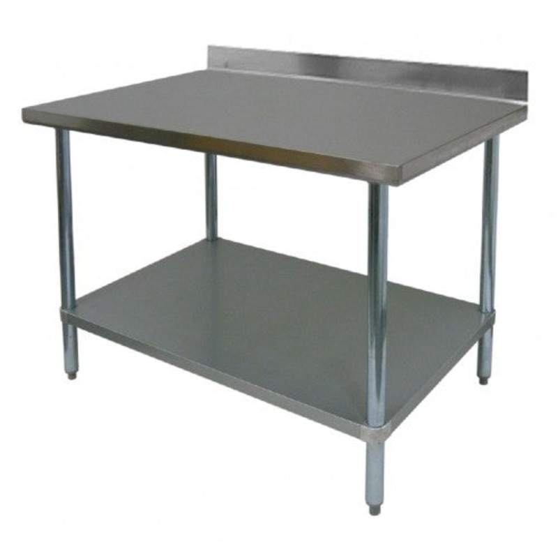 GSW WT-PB3048 Premium Stainless Steel Work Table w/ Rear Upturn, 48" x 30"