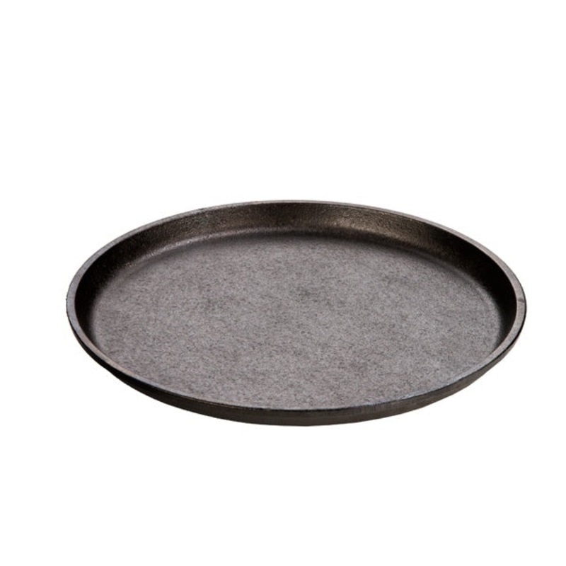Lodge L7OGH3 Round Cast Iron Serving Griddle, 9.25"