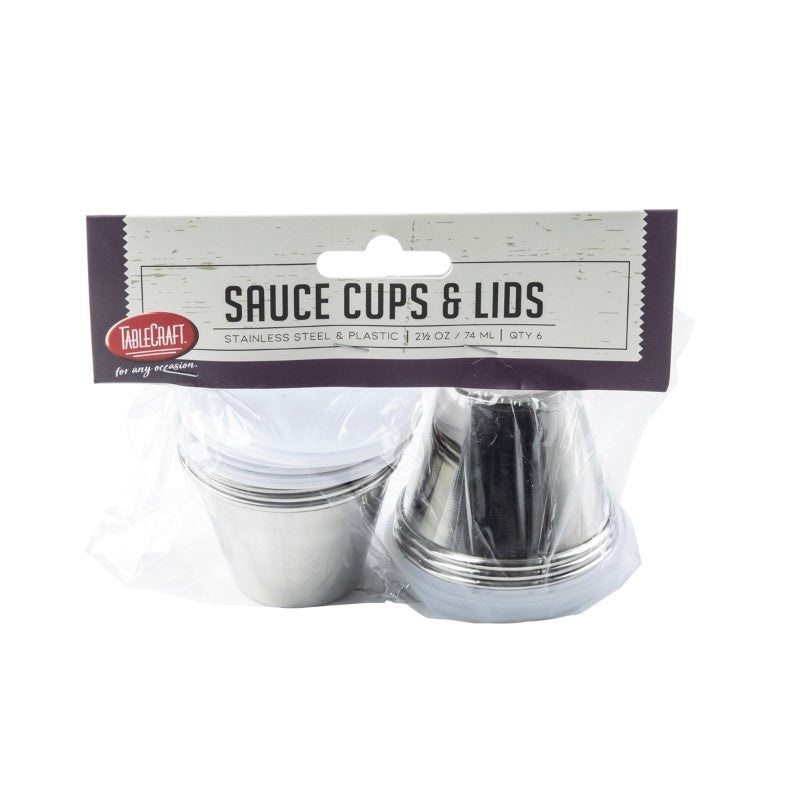 Tablecraft H5069Stainless Steel Ramekin w/ Lid, 2-1/2 oz., Pack of 6