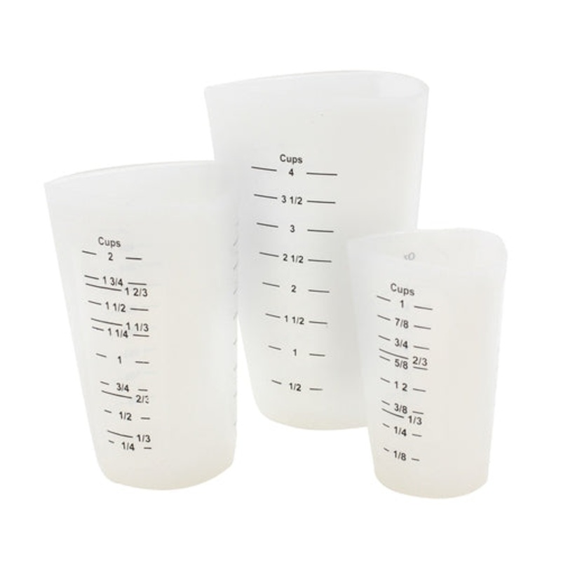 Tablecraft HSMC3 Flexible Measuring Cups, Set of 3