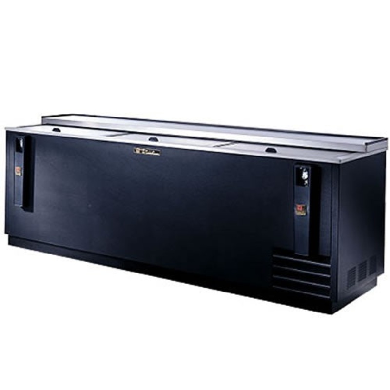 True TD-95-38-HC Bottle Cooler, Horizontal, 3 Doors, 95 3/8" Wide, Black