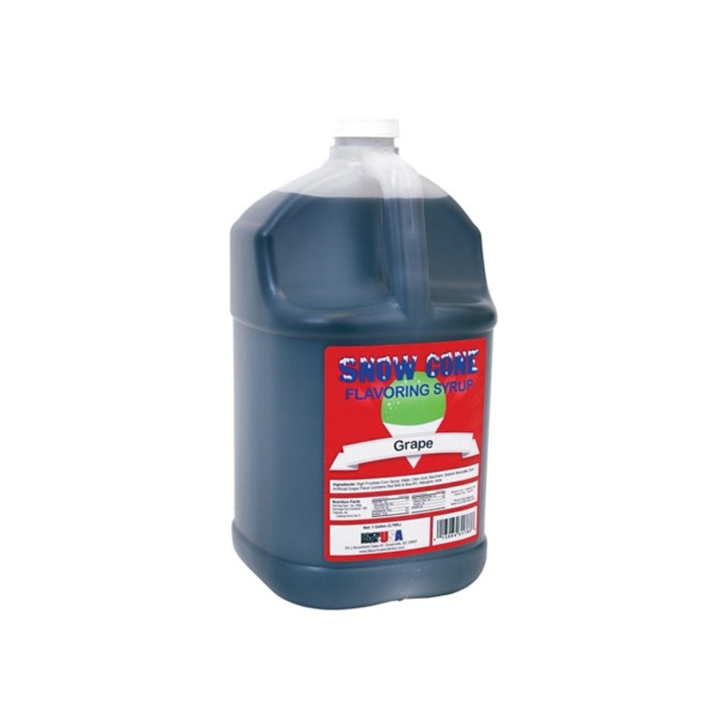 Winco 72003 Benchmark Snow Cone Syrup, Grape, 1 gal.