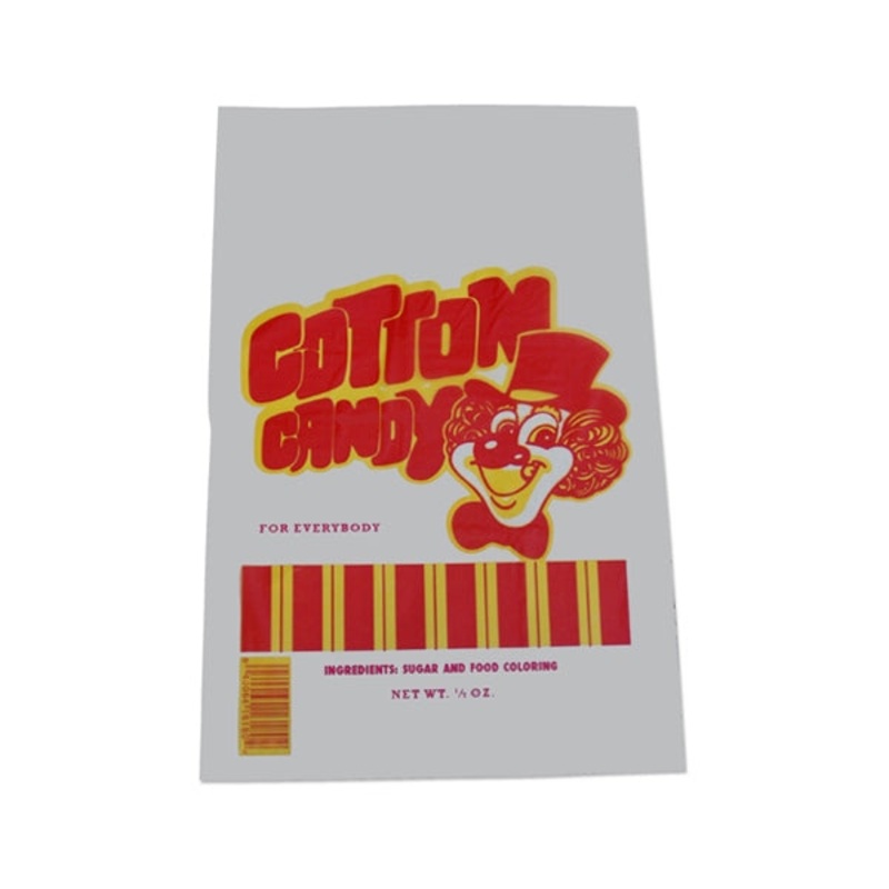 Winco 83001 Benchmark Cotton Candy Bags, Pack of 100