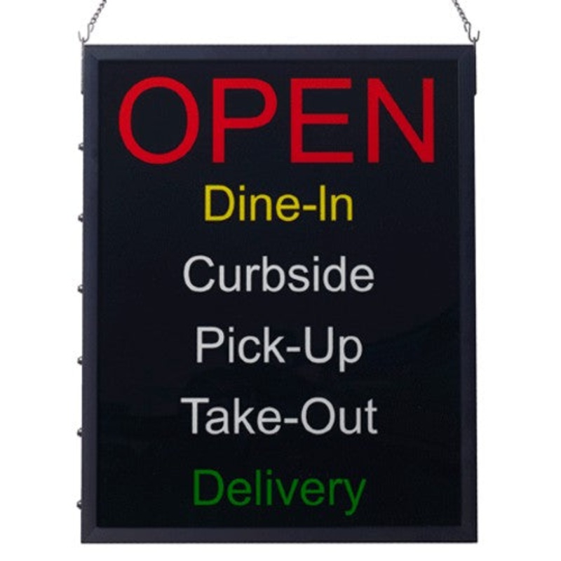 Winco LED-20 Open Sign, 6 Messages, 24" x 19"