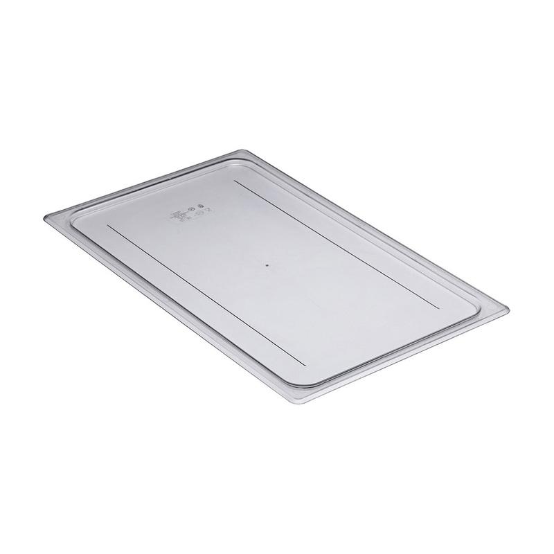 Cambro 10CWC135 Camwear Flat Food Pan Lid, Clear, Full Size