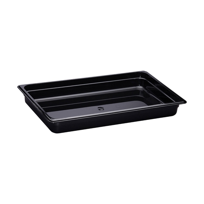 Cambro 12CW110 Camwear Full Size Food Pan, Black, 2-1/2" Deep