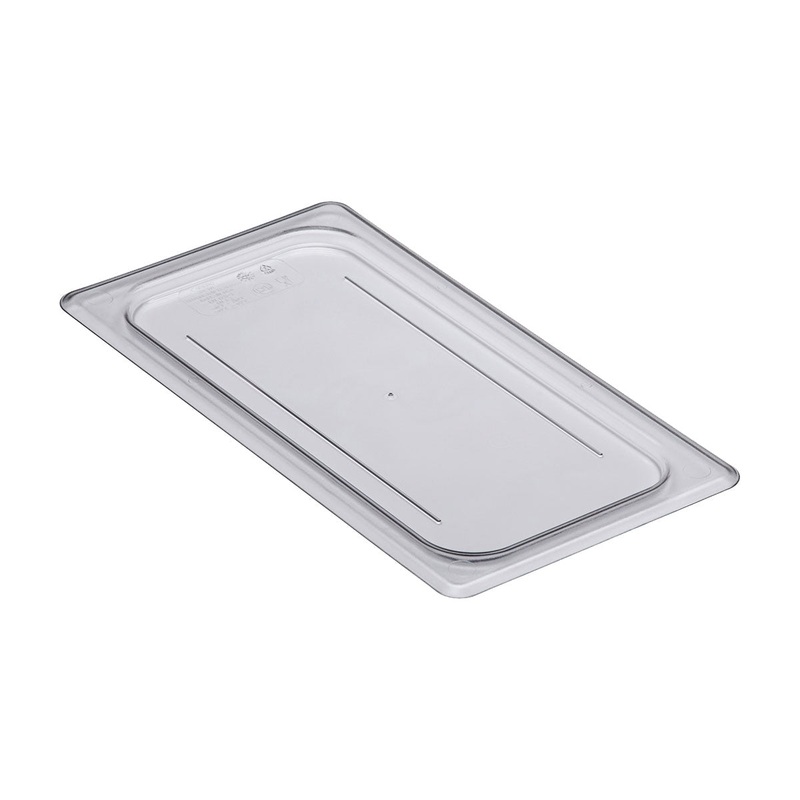 Cambro 30CWC135 Camwear Flat Food Pan Lid, Clear, 1/3 Size