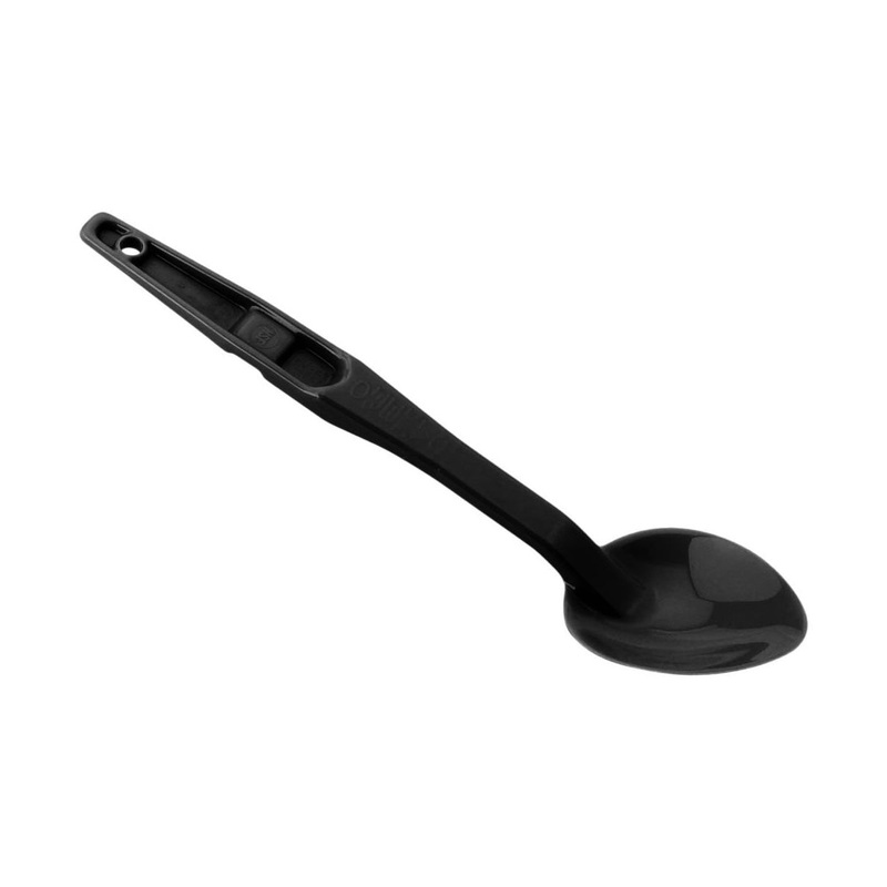 Cambro SPO13CW110 Camwear Solid Serving Spoon, Black, 13-1/8"