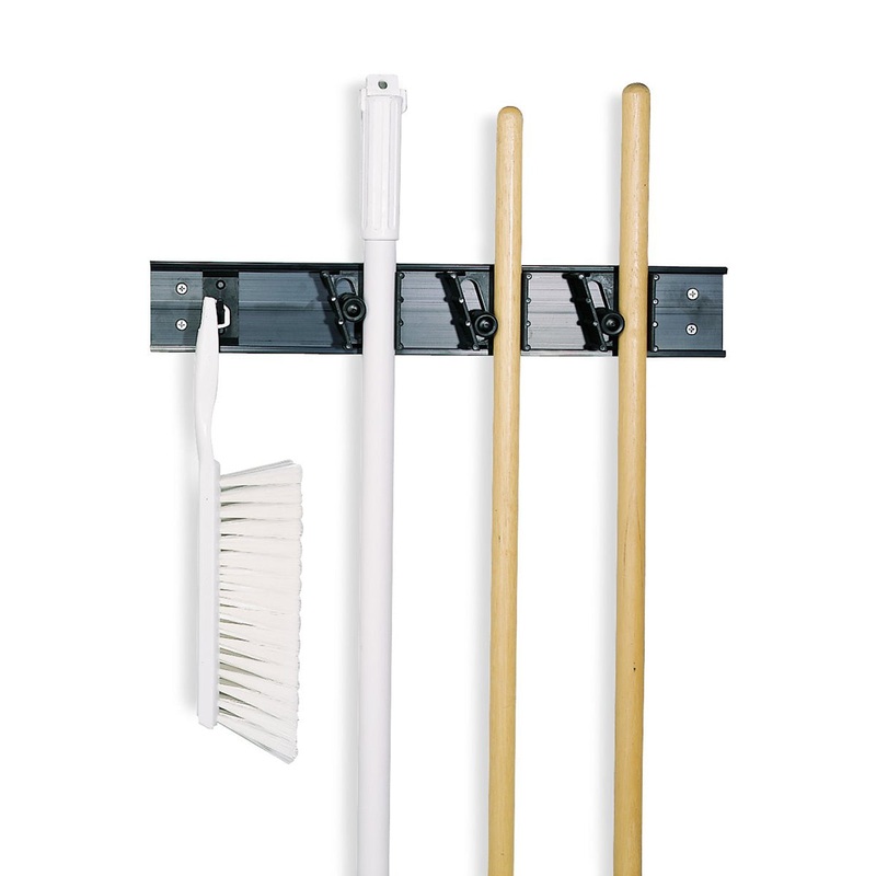 Carlisle 4073100 Roll 'N Grip Brush / Broom / Mop Rack, 18"