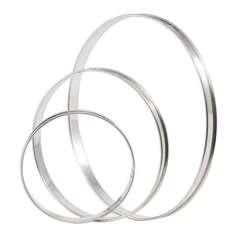 Matfer 371707 Stainless Steel Tart / Flan Ring, 3-1/2", Pack of 6