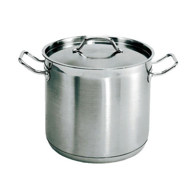 Winco SST-80 Stainless Steel Stock Pot w/ Cover, 80 qt.