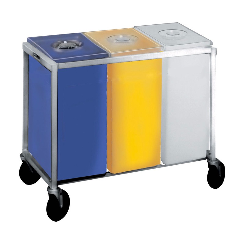 Winholt 148-PIB Triple Ingredient Bin w/ Aluminum Frame