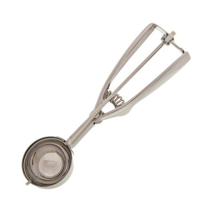Ambidextrous Stainless Steel Squeeze #16 Disher, 2-3/4 oz.