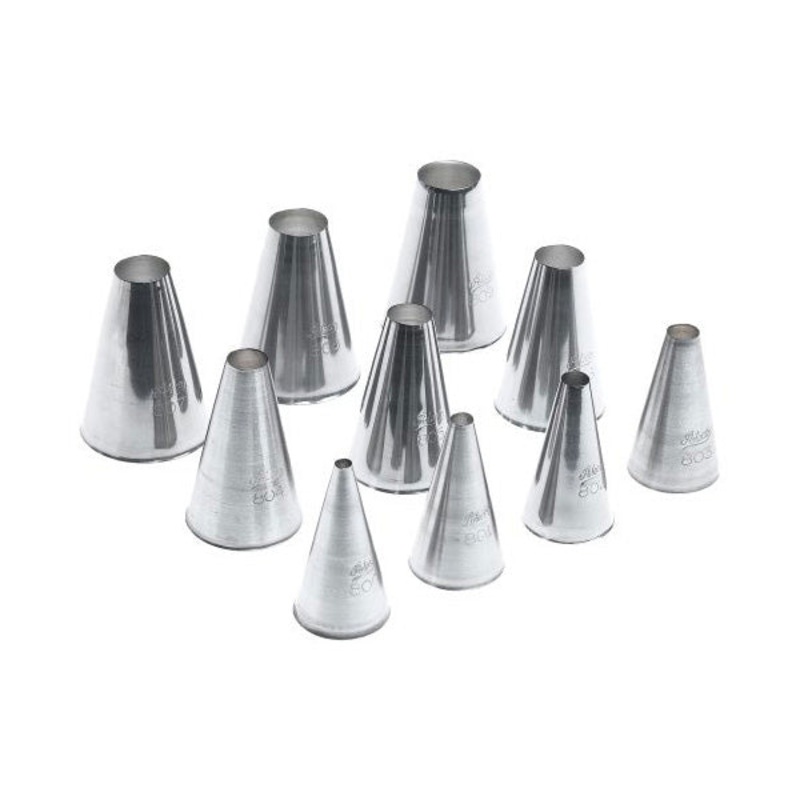 Ateco 810 Plain Tips Pastry Set #810, Set of 10
