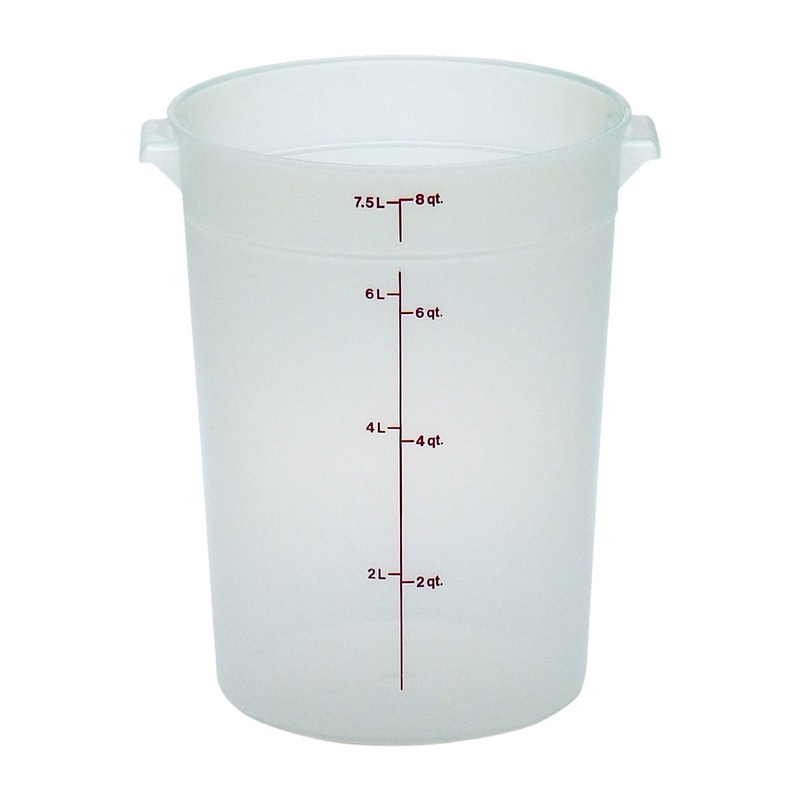 Cambro RFS8PP190 Round Storage Container, Translucent, 8 qt.