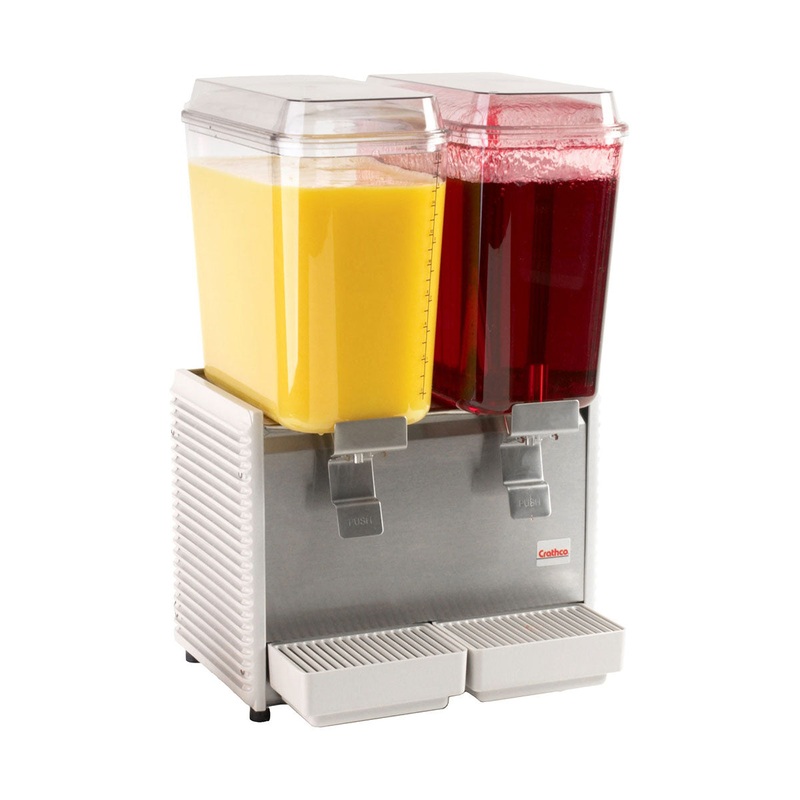 Crathco D25-4 Classic Bubbler Cold Beverage Dispenser, (2) 5 gal.