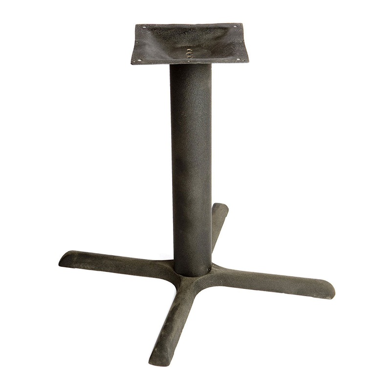 Oak Street B30-STD Black Stamped Steel Cross Table Base, 30" x 30" x 28"
