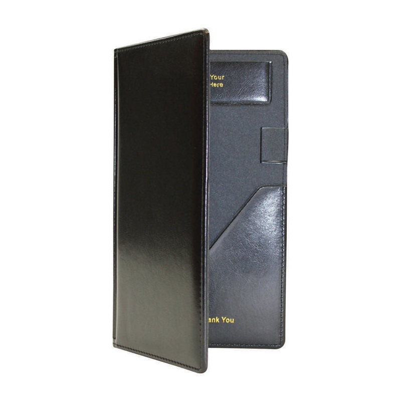 Tablecraft 59BK Two Fold Check Presentation Holder, Black
