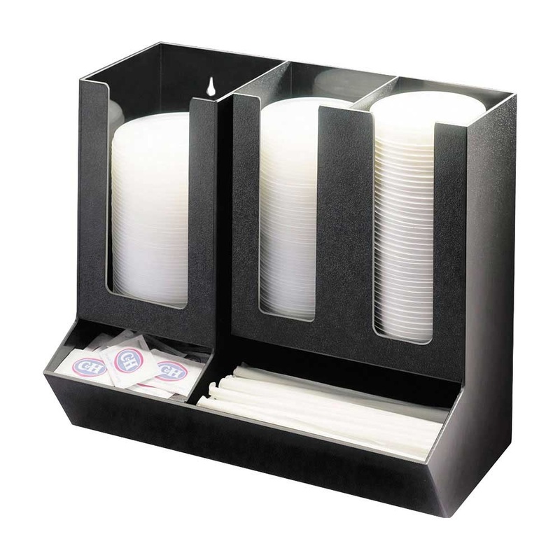 Cal-Mil 1013 Classic Cup / Lid / Straw Organizer, Black