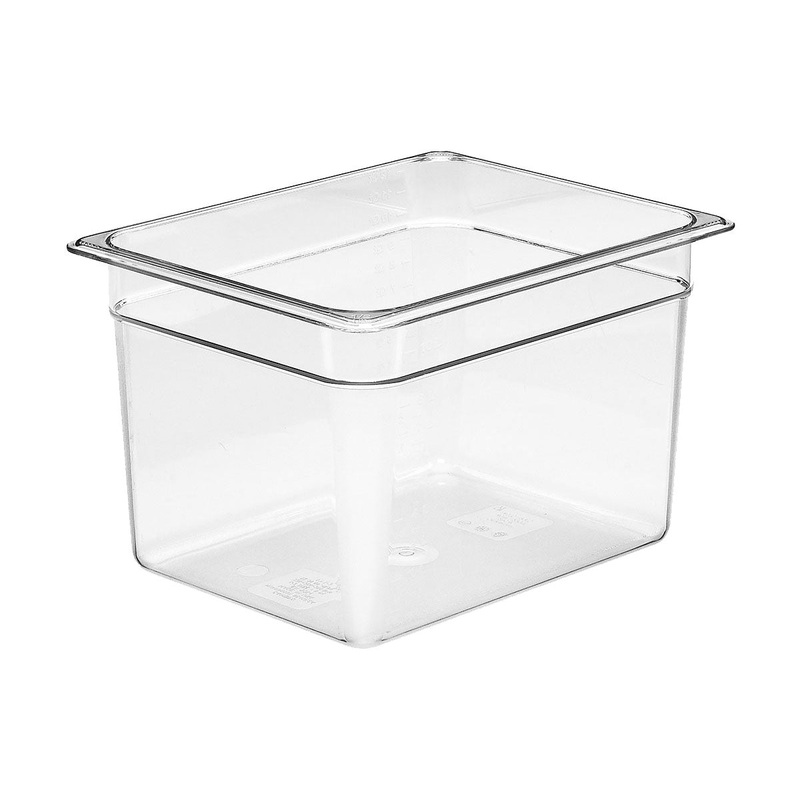 Cambro 28CW135 Camwear 1/2 Size Food Pan, Clear, 8" Deep