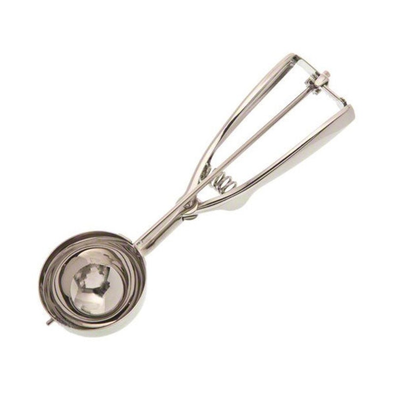 Disher Size 10, Stainless Steel with Ambidextrous Squeeze Handle, 3-3/4 oz.