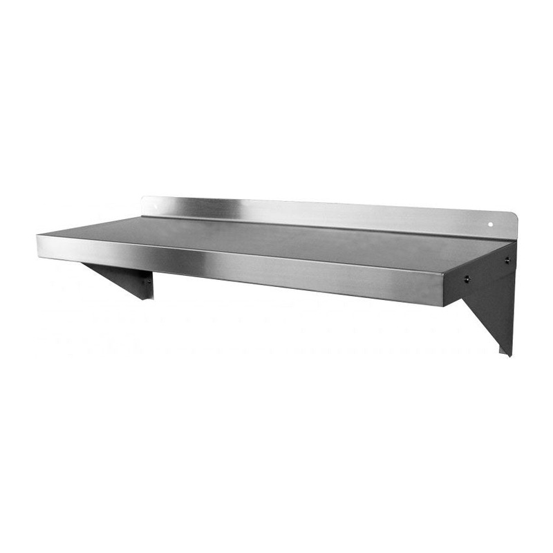 GSW WS-W1224 Solid Wall Shelf, Stainless Steel, 12" x 24"