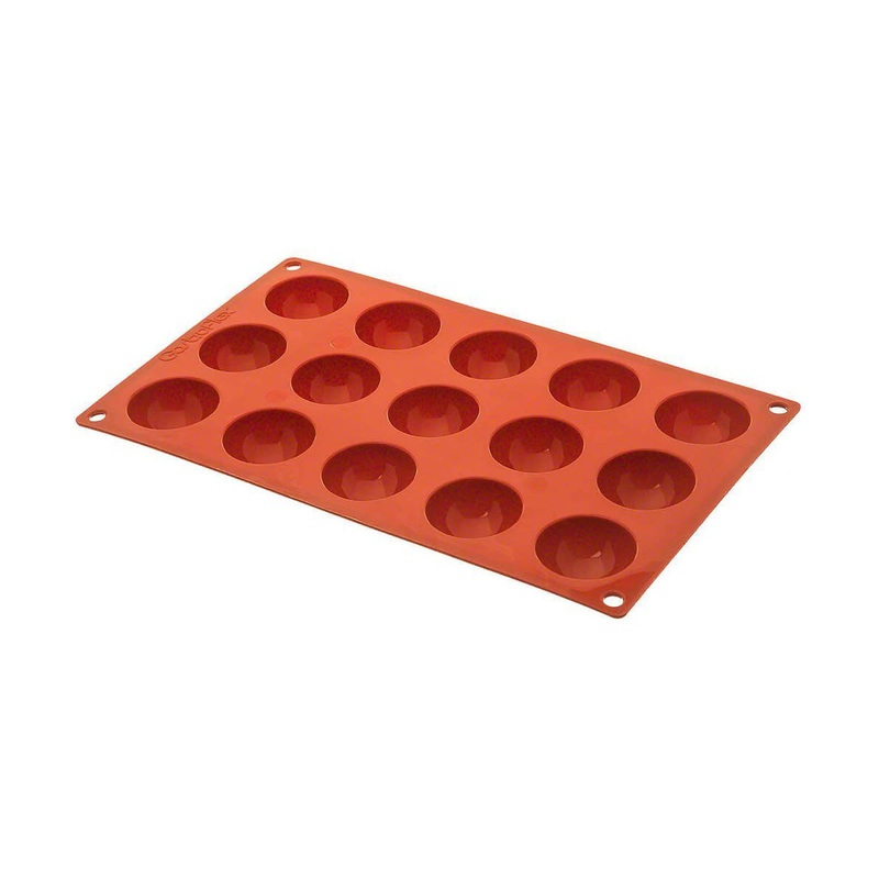 Matfer 257901 Gastroflex Mini Half Sphere Mold, Sheet of 15, 1-3/4"