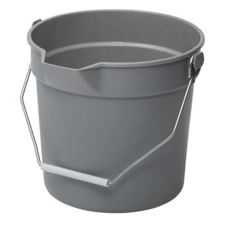 Utility Bucket w/ Handle, Gray, 10 qt.