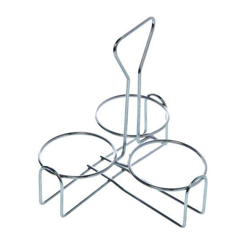 Wire Condiment Jar Holder w/ 3 Holes