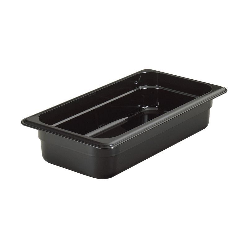 Cambro 32CW110 Camwear 1/3 Size Food Pan, Black, 2-1/2" Deep
