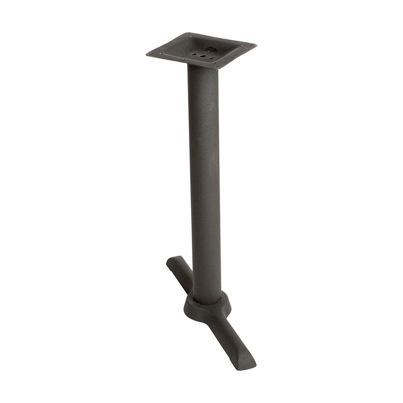 Oak Street B522-STD Black Stamped Steel "T" Table Base, 22" x 11" x 28-3/4"