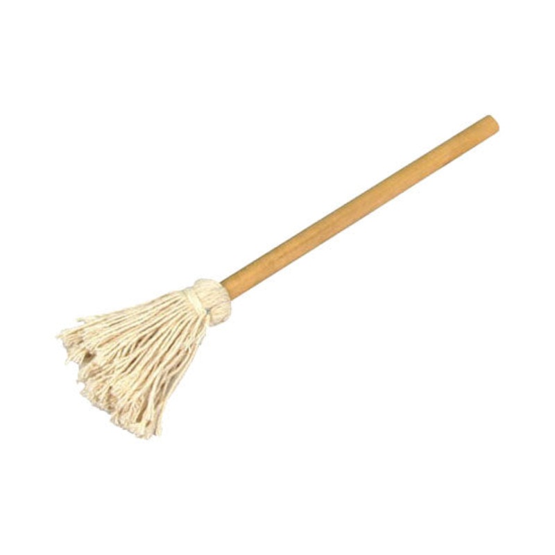 Oil Mop w/ Wood Handle, 13"