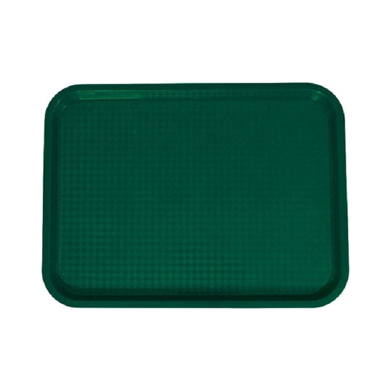 Rectangular Fast Food Tray, Green, 12" x 16"