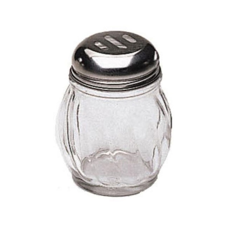 American Metalcraft 3307 Glass Swirl Shaker w/ Slotted Top, 6 oz.