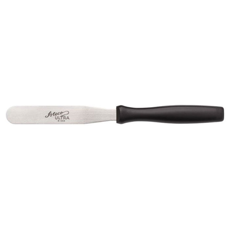 Ateco 1304 Pastry Spatula w/ Black Plastic Handle, 4-1/4"