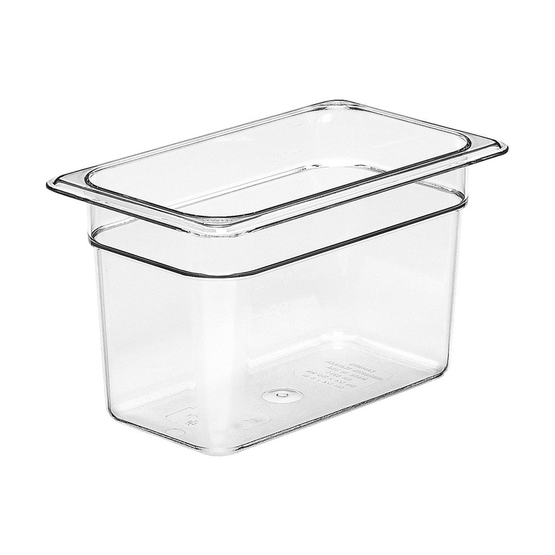 Cambro 46CW135 Camwear 1/4 Size Food Pan, Clear, 6" Deep