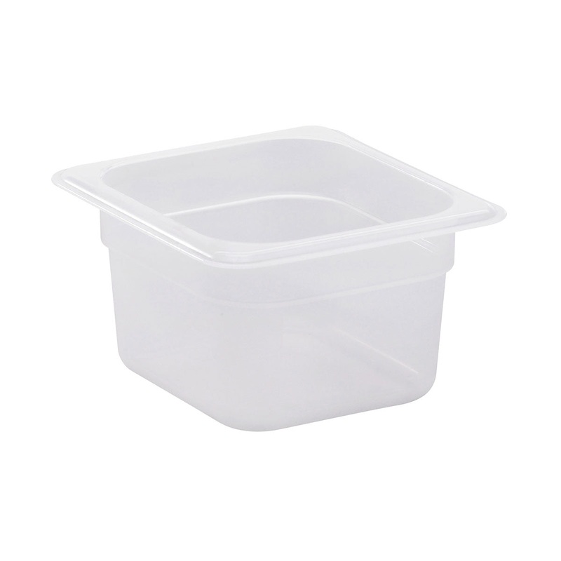 Cambro 64PP190 Translucent Food Pan, 1/6 Size, 4" Deep