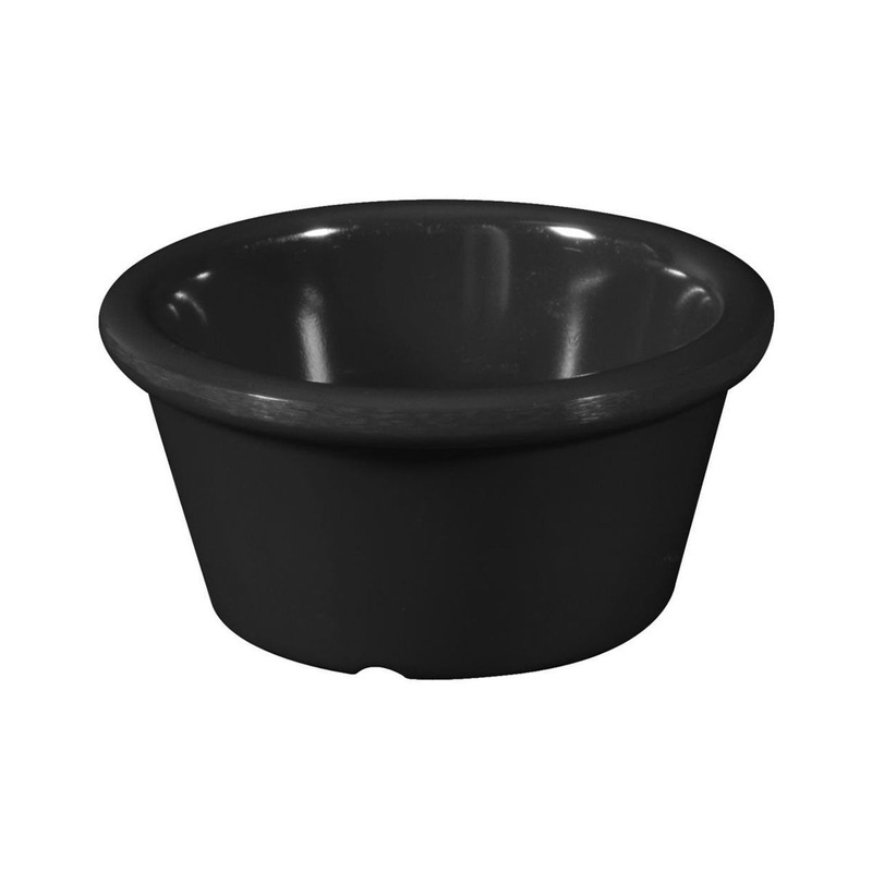 GET S-630-BK Smooth Melamine Ramekin, Black, 3 oz.