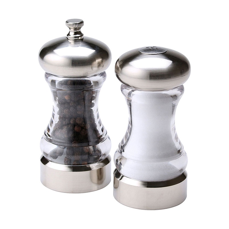Olde Thompson 5004-00 Monterey Salt Shaker / Pepper Mill Set, 4.5"