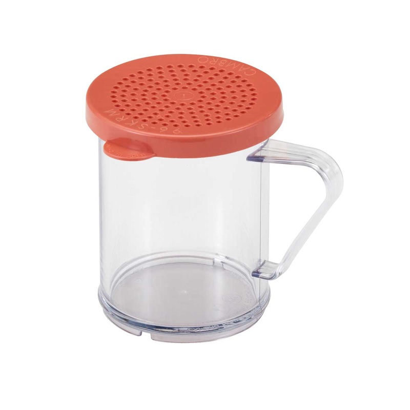 Cambro 96SKRM135 Camwear Shaker / Dredge w/ Medium Ground Lid, 10 oz.
