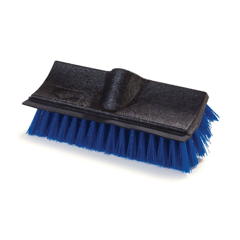 Carlisle 3619014 Flo-Pac Dual Surface Floor Scrub w/ Squeegee, Blue, 10"