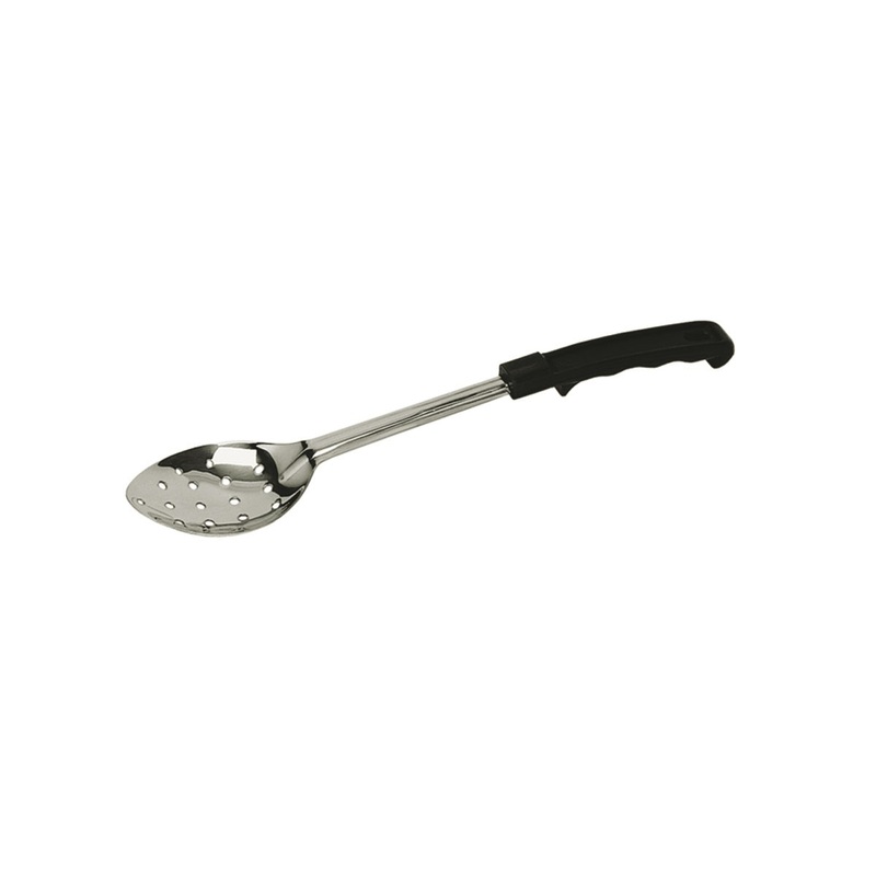 Perforated 11" Basting Spoon w/ Black Easy Grip Handle, Heat-Resistant up to 320 Degrees F