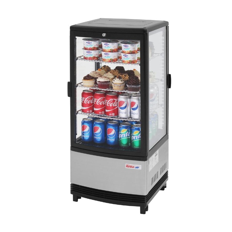 Turbo Air CRT-77-2R-N Diamond Glass Refrigerated Countertop Merchandiser, 17"